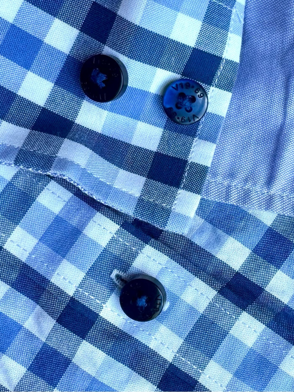 Versace 19.69 Italia Dress Shirt Mens Long Sleeve Modern Fit Patterned Blue M - Picture 4 of 5